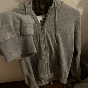 H&M grey basics hooded sweater